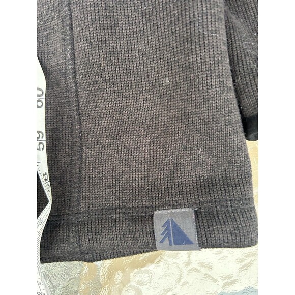 LL Bean Sweater Jacket Womens Small Black Full Zip Hooded Fleece Long Gorpcore - Picture 7 of 7